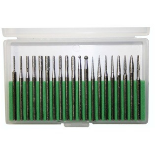Jeu de 20 meules tige diamantées