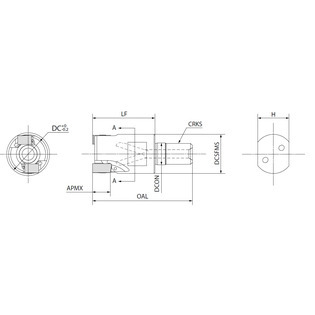 Ma90 - fraise à queue filetée 