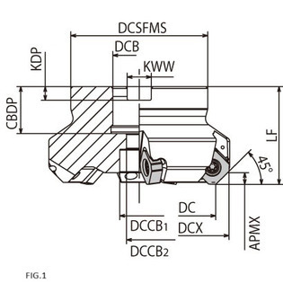 Mb45 - fraise à alésage lisse