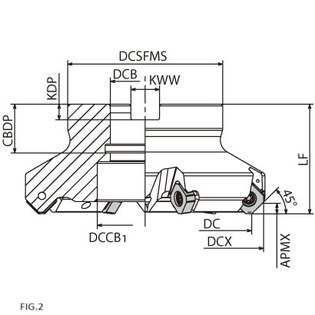 Mb45 - fraise à alésage lisse