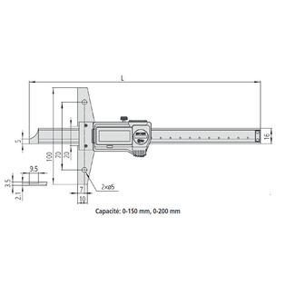 Jauge de profondeur absolute digimatic ip67
