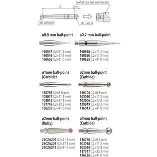 Touches pour comparateurs à palpeur 513