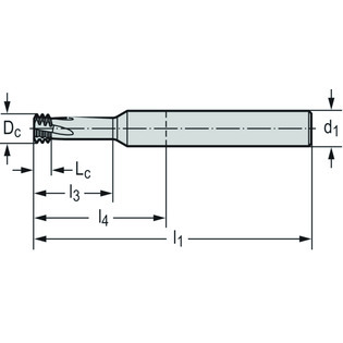 Tc630 - fraise à fileter orbitale en carbure monobloc, revêtue
