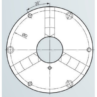 Ftu 1- mandrin acier à serrage concentrique 3 mors