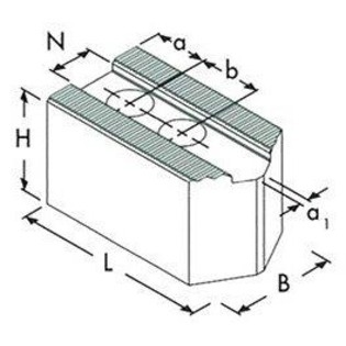 Jeux de 3 mors doux acier 1.5mm x 60°