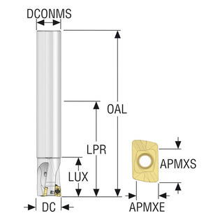 Fraise à queue cylindrique r217.69-xo12