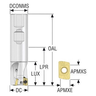 Fraise à queue cylindrique r217.69-xo12