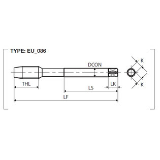 Po-va, taraud pour acier et inox
