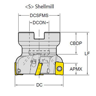 F90 apkt10/16 - fraise alésage lisse