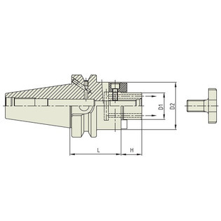 Mandrin porte fraise alésage lisse bt40 type adb c g6.3