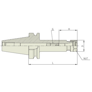 Mandrin à pince er cbt40 (cône face) type ad g2.5