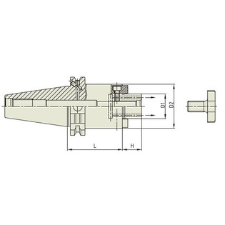 Yg1 - mandrin porte-fraise alésage lisse iso 40 type adb c arrosage g6.3