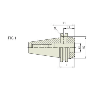 Mandrin weldon iso40 court type ad g6.3