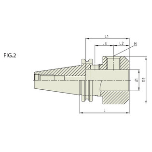 Mandrin weldon iso40 court type ad g6.3