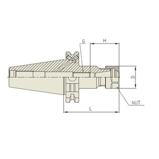 Mandrin à pince iso pour pinces er ad/b g6.3