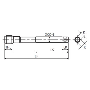 Po-va - taraud unc pour acier et inox