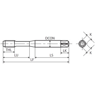 Po-va - taraud unc pour acier et inox