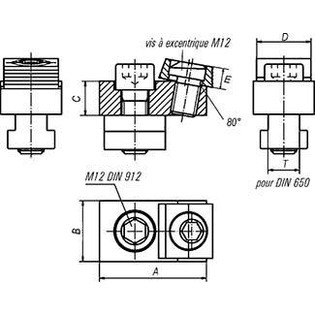 3917 - crampon plaqueur avec vis excentrique