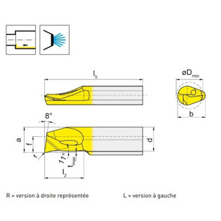 105, ø>= 6.8, pour alésage et copiage