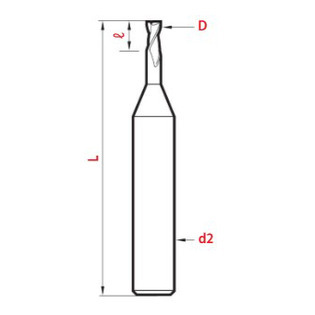 8507 - micro fraise de précision, 30°, courte