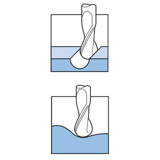 8527 - micro fraise, 2 dents, 30°, courte