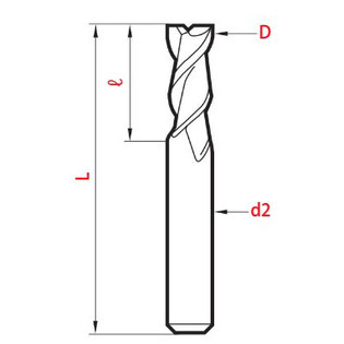 8533- micro fraise, 3 dents, 30°, série normale
