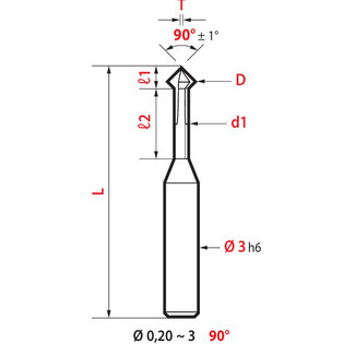 8480 - bi-face, 3 dents, 90°, mini, carbure