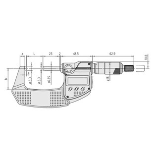 Micromètre digital ip65 sans sortie de données