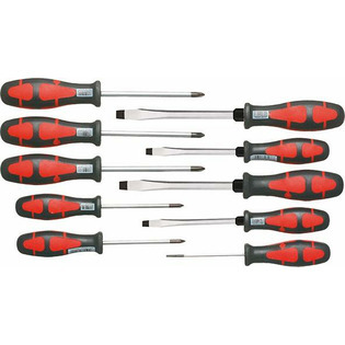 6354 - Jeu de tournevis, avec manche bicomposant, 10 pièces