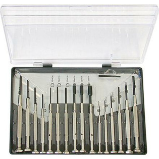 6385 - Jeu de tournevis d'horloger, dans coffret en plastique, 16 pièces