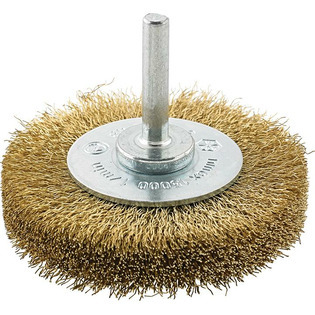 7028 - Brosse circulaire à emmanchement, fil laiton