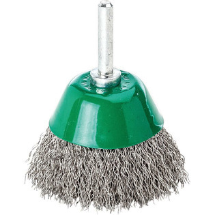 7984 - Brosse boisseau à emmanchement, ondulé, fil d'acier inoxydable