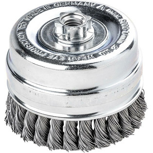 7988 - Brosse boisseau avec bague d'appui, torsadée, fil d'acier trempé