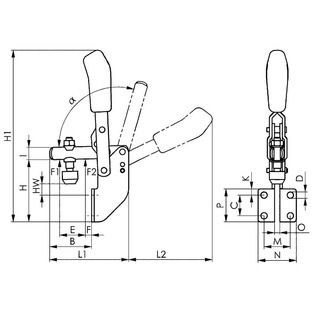 3938 - sauterelle poussée à embase de face