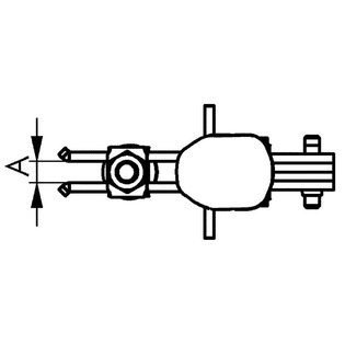 3938 - sauterelle poussée à embase de face