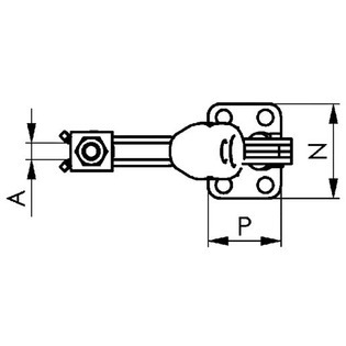 3936 - sauterelle poussée avec embase horizontale