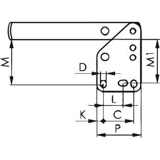 3937 - sauterelle poussée à embase verticale