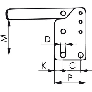 3937 - sauterelle poussée à embase verticale