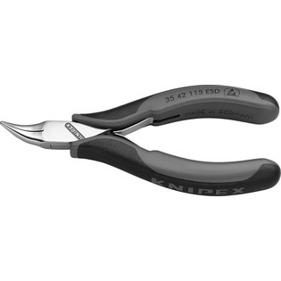 5362 - Pince de préhension ESD, becs demi-ronds, coudés à 45°